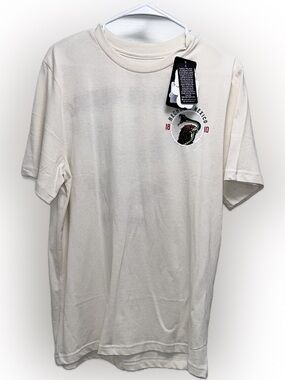 Men's Cream Graphic Hecho en Mexico T-Shirt with Eagle Emblem